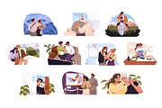Love couples on romantic date set, a Person Illustration by PaperTrident (Thumbnail 1 of 11)