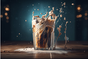 Iced Coffee Straw. Generate Ai