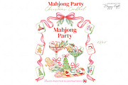 Christmas Mahjong Cocktail Clipart, a Decorative Illustration by TheHappyGiftArt (Thumbnail 7 of 10)