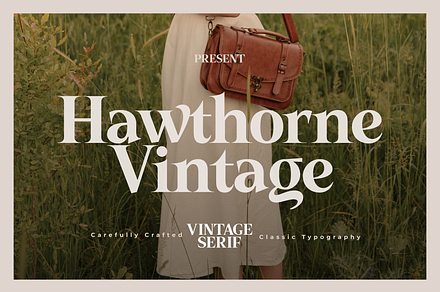 Hawthorne Vintage Serif, a Serif Font by Get Studio