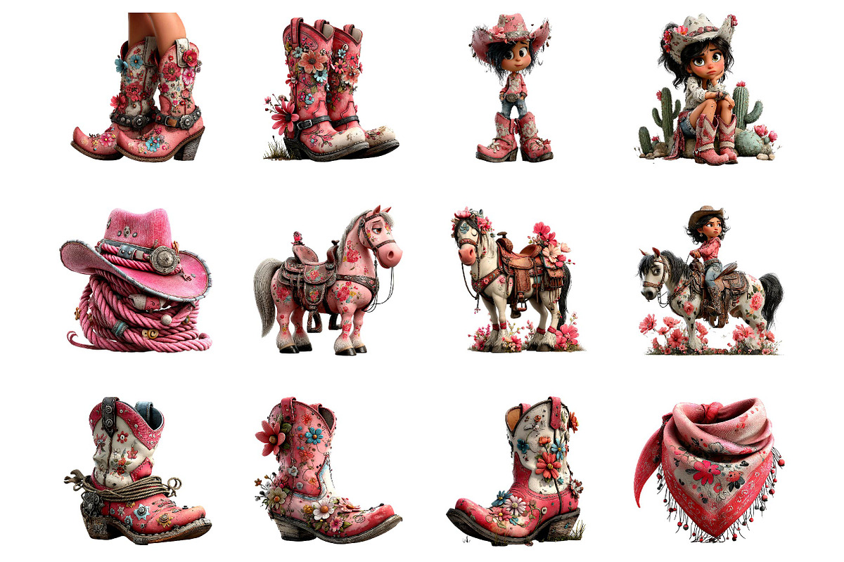 Cute Cowgirl Clipart, a Person Illustration by fashionaddict (Photo 5 of 7)