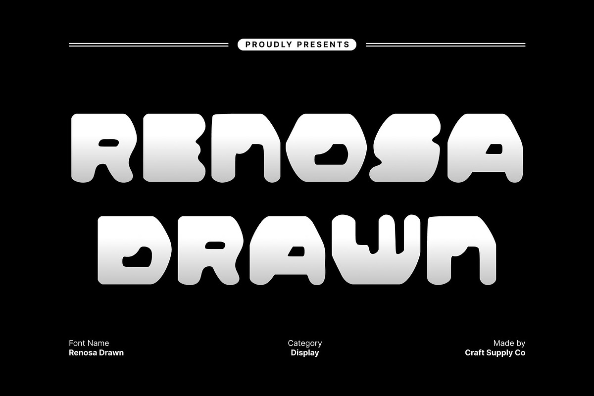 Renosa Drawn, a Sans Serif Font by Craft Supply Co. (Photo 1 of 8)
