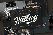 Hadrey - Vintage Bold Script, a Sans Serif Font by Vultype Co. (Thumbnail 4 of 12)