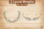 Laurel Wreath SVG PNG Bundle, an Illustration by Actual Pixel (Thumbnail 14 of 17)