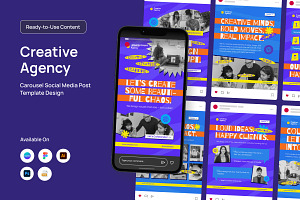 Creative Studio Instagram Carousel L, a Social Media Template by twinstd