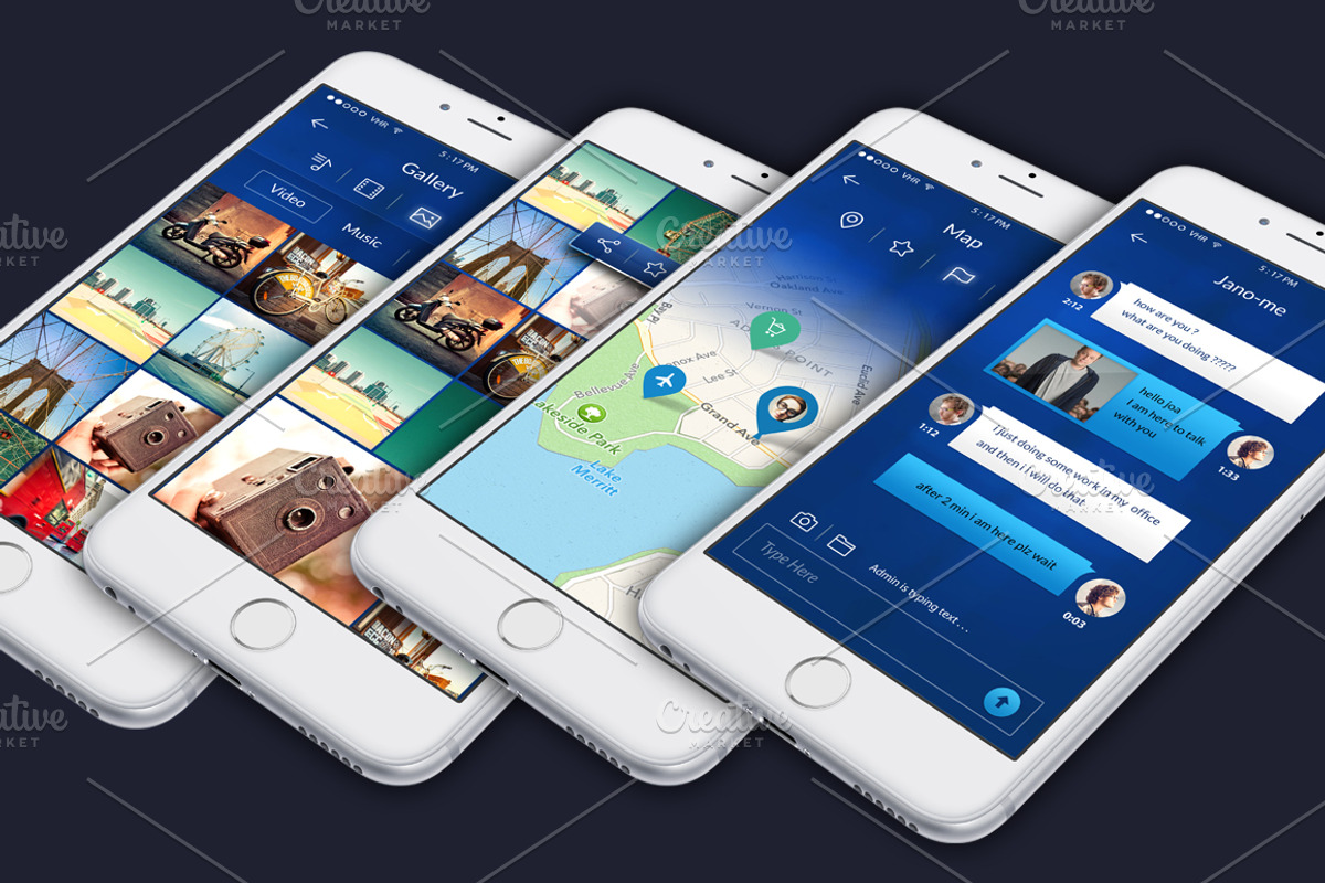 UI Mobile 5 Background, an UI Kit Template by Alireza Farzad (Photo 7 of 7)