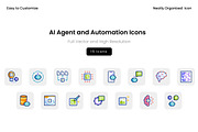 AI Agent and Automation Icons, a Solid Icon by Wencory (Thumbnail 1 of 2)