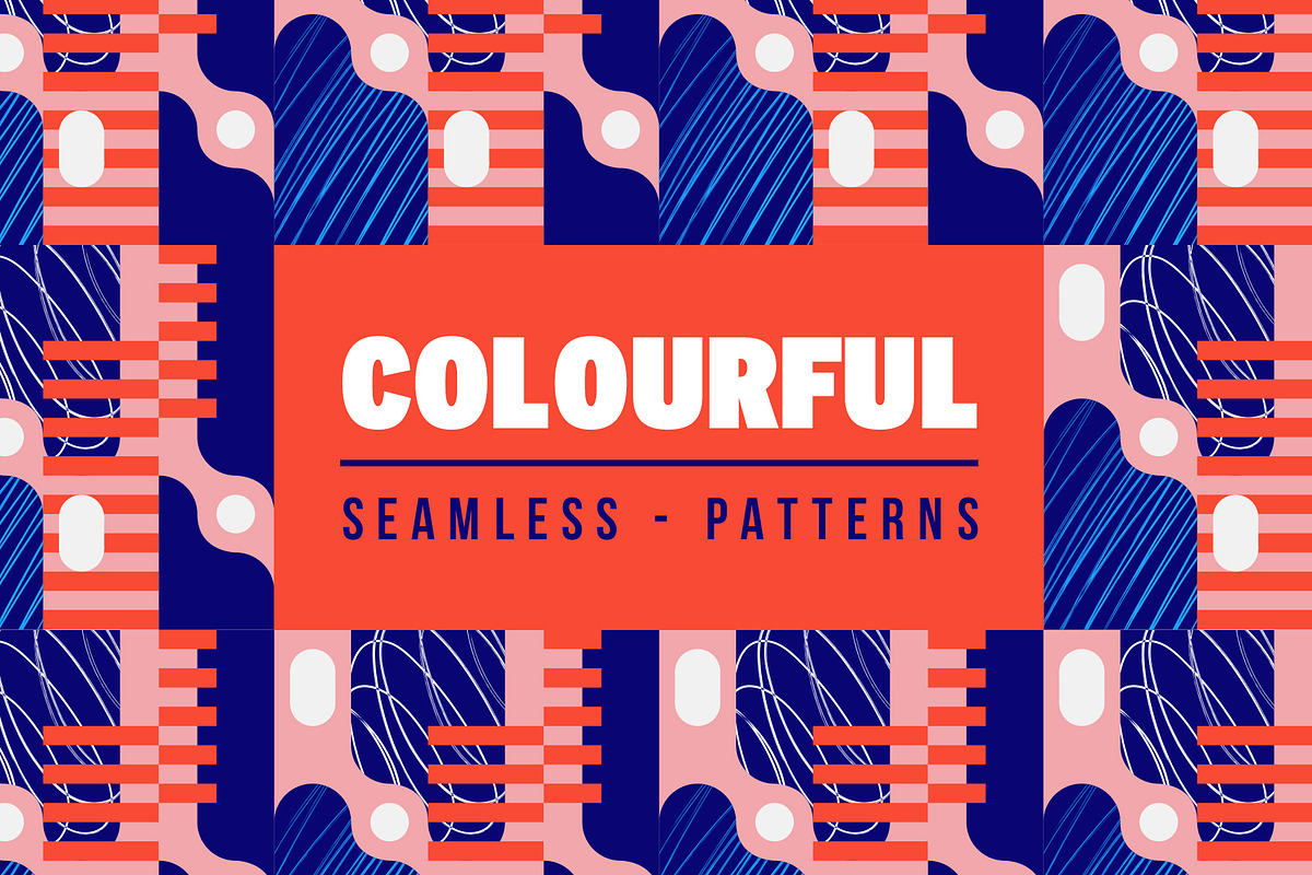 Colourful Seamless Patterns, a Pattern Graphic by Joseph Chernashki (Photo 1 of 10)