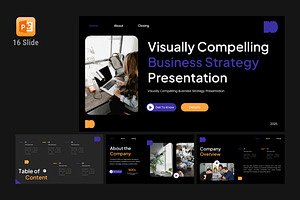 Modern Business Strategy Pitch Deck, a Presentation Template by Eklip Studio
