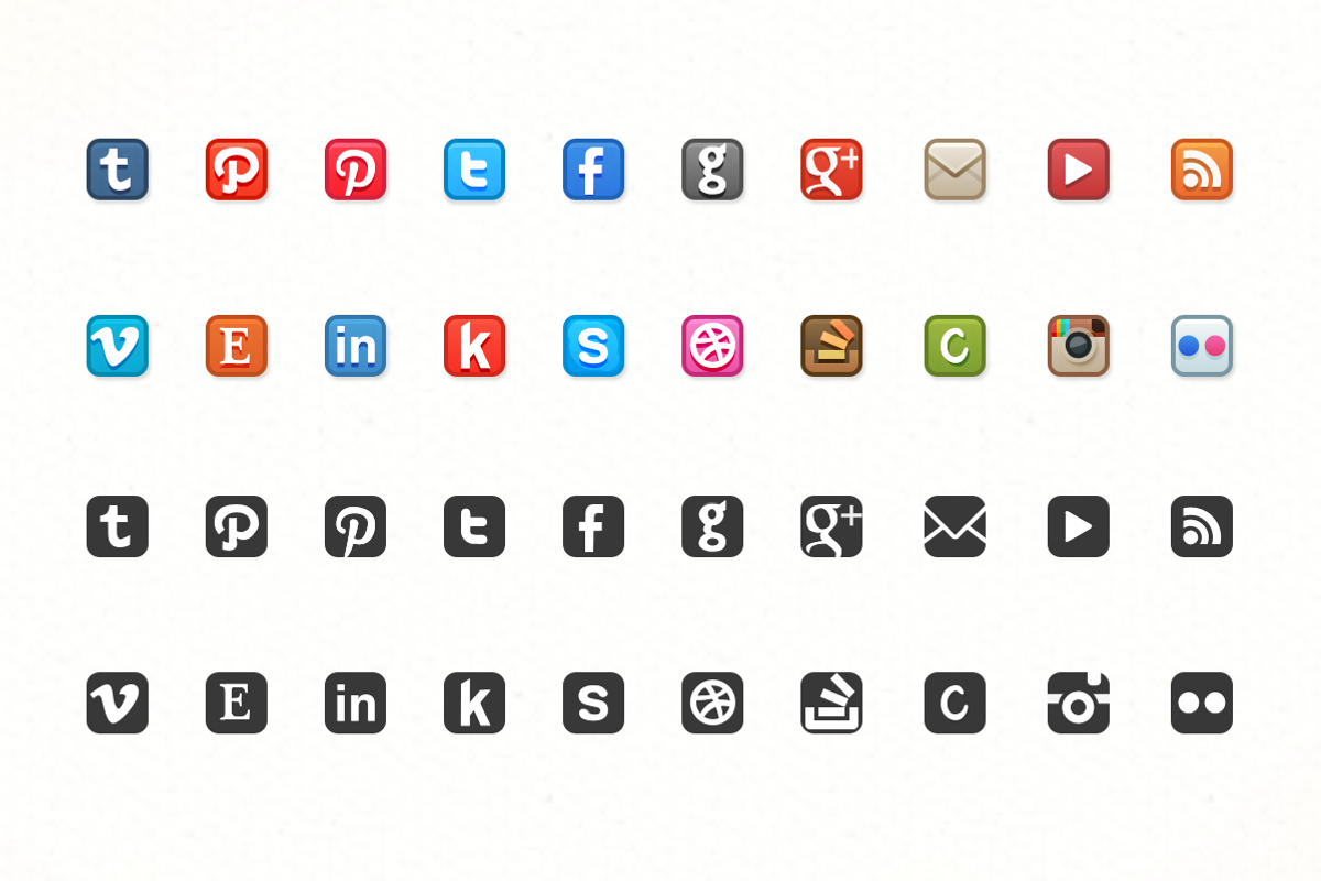 Dead-Simple Social Media Icons, an Icon by Brian Reavis (Photo 1 of 3)