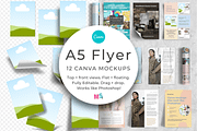 A5 Flyer Mockup for Canva, an Advertising Mockup by Mockup Scene (Thumbnail 1 of 25)