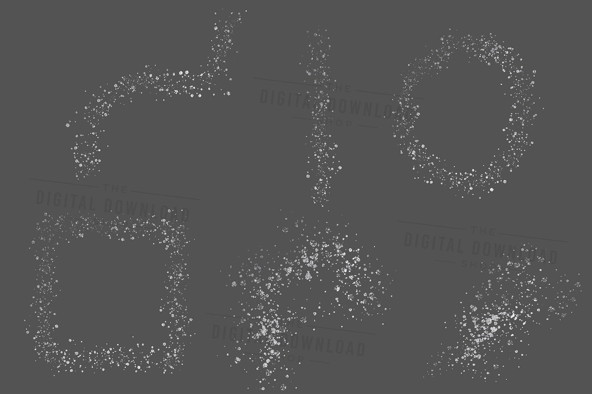 Silver Splatters Clipart, an Object Graphic by The Digital Download Shop (Photo 5 of 9)