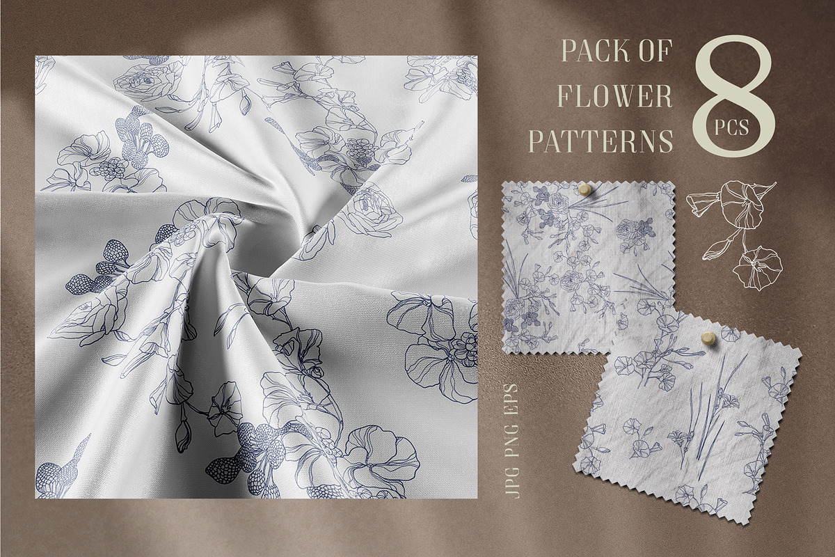 Skull and flowers poster set, a Texture Illustration by LanaDzi (Photo 8 of 10)