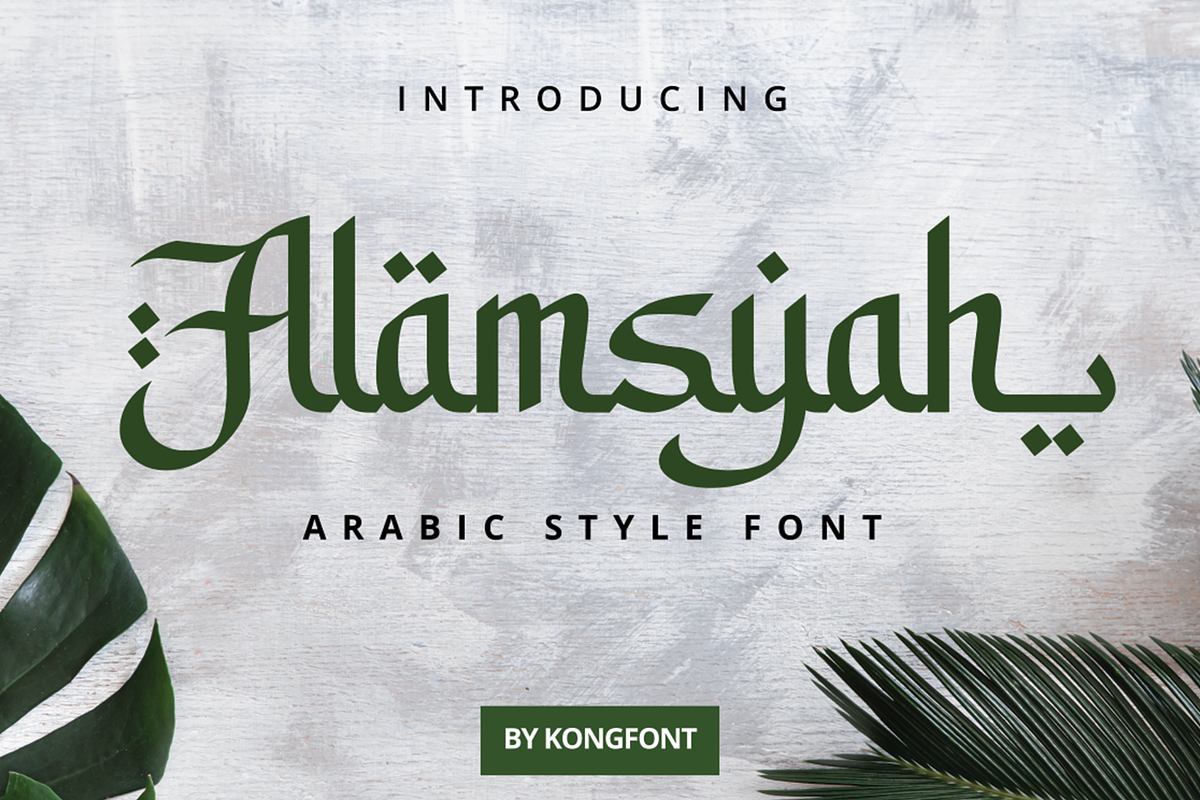 Alamsyah - Elegant Arabic Style Font, a Handwritten Font by overlaytemplates (Photo 1 of 5)