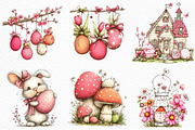 Whimsical Easter Clipart Png, an Illustration by Craft Nest (Thumbnail 5 of 11)