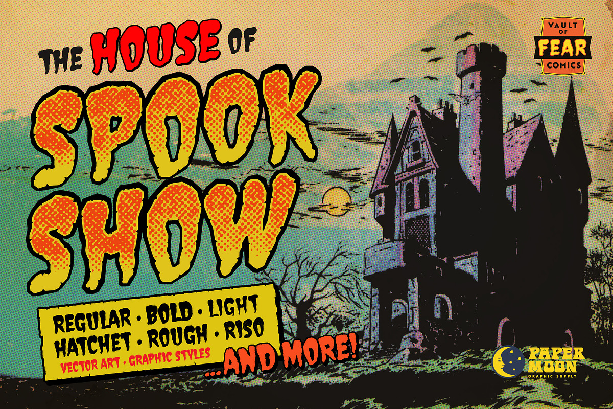 House of Spook Show Collection, a Handwritten Font by Paper Moon Graphic Supply (Photo 1 of 24)