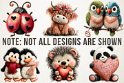 Valentine Latch Hook Animals Clipart, an Animal Illustration by RobertsArt (Thumbnail 3 of 6)