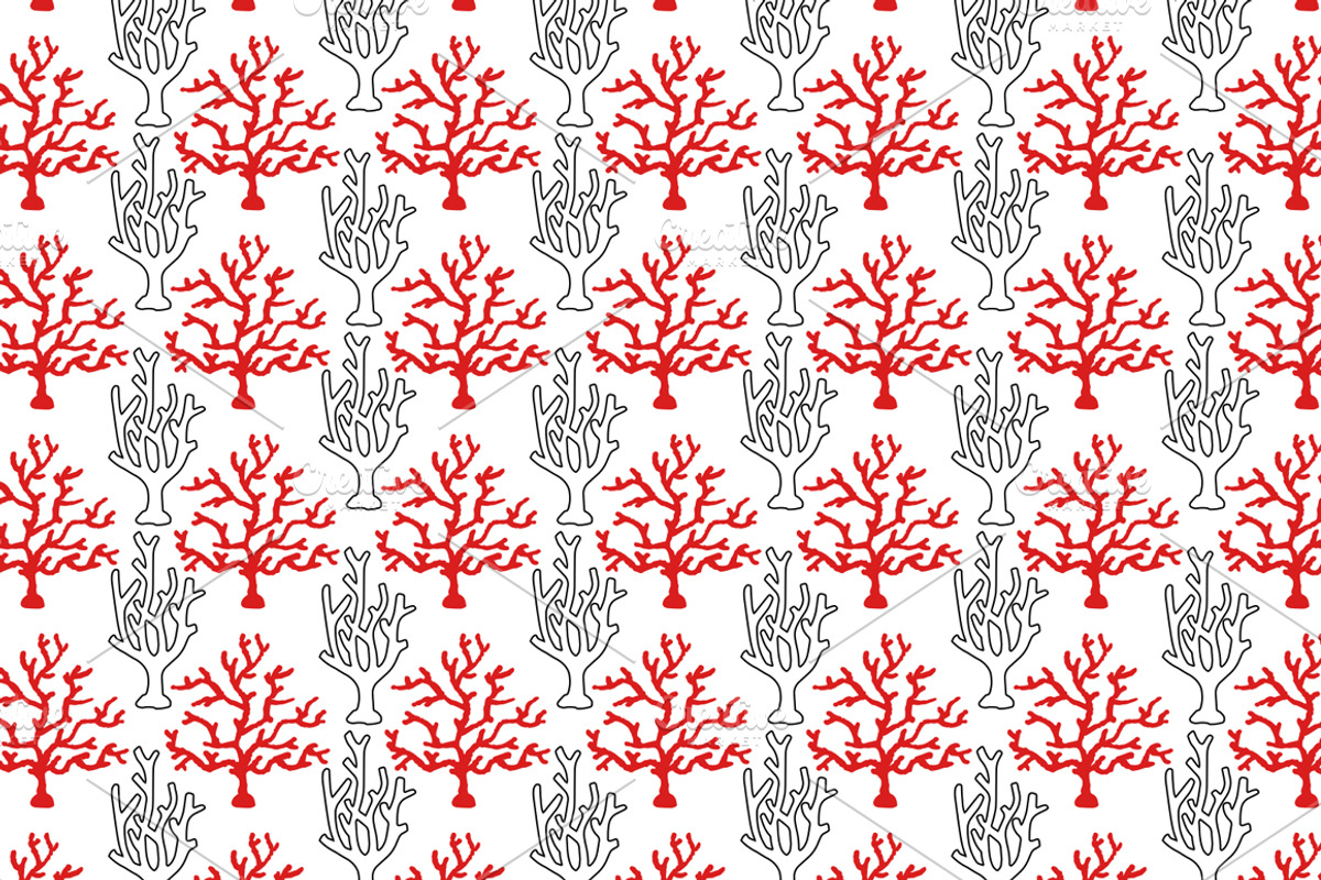 6 Coral Reef Patterns, a Pattern Graphic by Petite Salade (Photo 7 of 9)