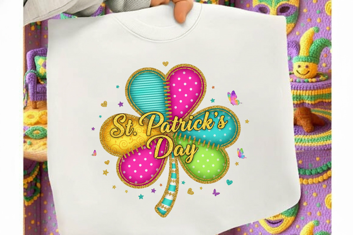 Patchwork St Patrick’s Day Shamrock, an Illustration by designcity5 (Photo 5 of 9)