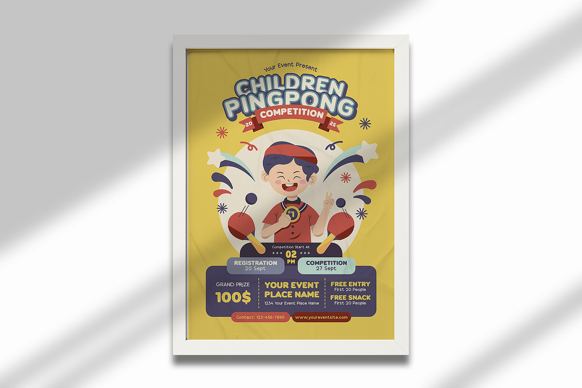 Children Pingpong Competition Flyer, a Flyer Template by Huge Dream Studio (Photo 5 of 5)
