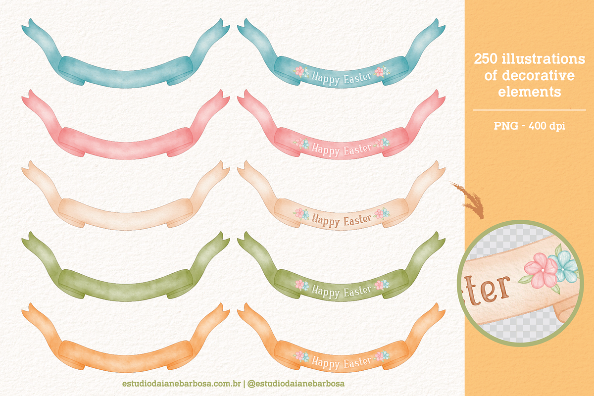 Easter Garden - Cliparts Set, a Seasonal Illustration by Estudio Daiane Barbosa (Photo 7 of 10)