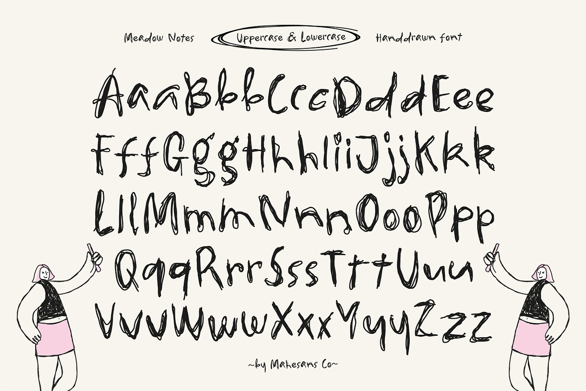 Meadow Notes – Quirky Handwritten, a Handwritten Font by Mahesans Co (Photo 8 of 10)