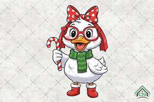 Funny Christmas Goose Sublimation, an Illustration by Craft Nest