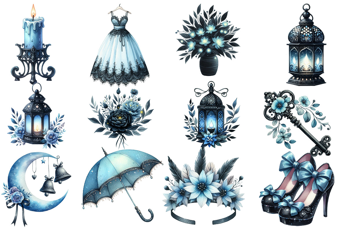 Whimsical Summer Night Wedding Set, an Illustration by Designworld (Photo 4 of 4)
