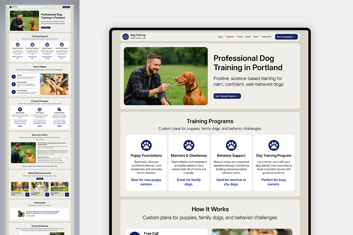 Dog Trainer - Wix Studio Website, a Wix Template by Kitteeh (Photo 9 of 17)