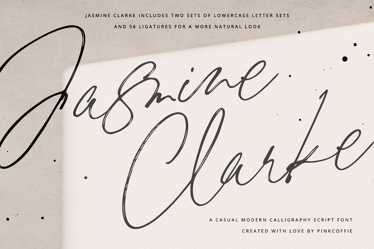 Jasmine Clarke | Casual Chic Font, a Script Font by Pink Coffie (Photo 22 of 23)