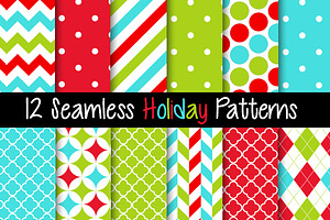 12 Seamless Holiday Patterns
