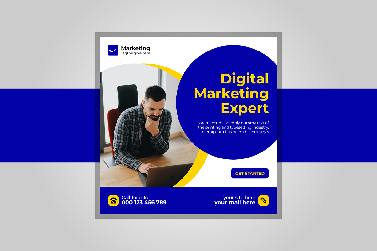 Creative social media post design, a Social Media Template by Lakhan1998 (Photo 5 of 5)