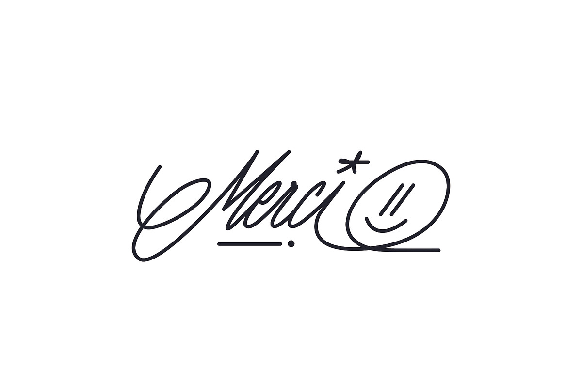 Merci - Smiley Version - Vector, a Graphic by Guillaume Laserson