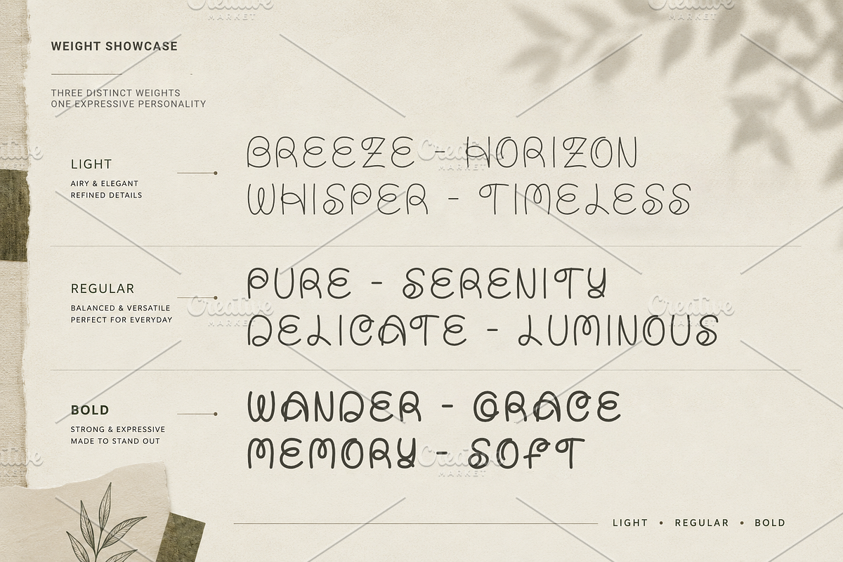 Lorafe – Multiweight Decorative Font, a Handwritten Font by Solutype (Photo 2 of 12)