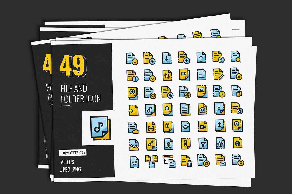 Folder and Files Icon Design, a Duotone Icon by shin_std