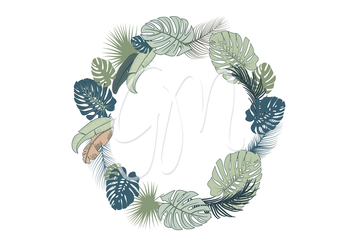 Wedding Tropical Floral clipart, a Decorative Illustration by GraphicMarket (Photo 3 of 5)