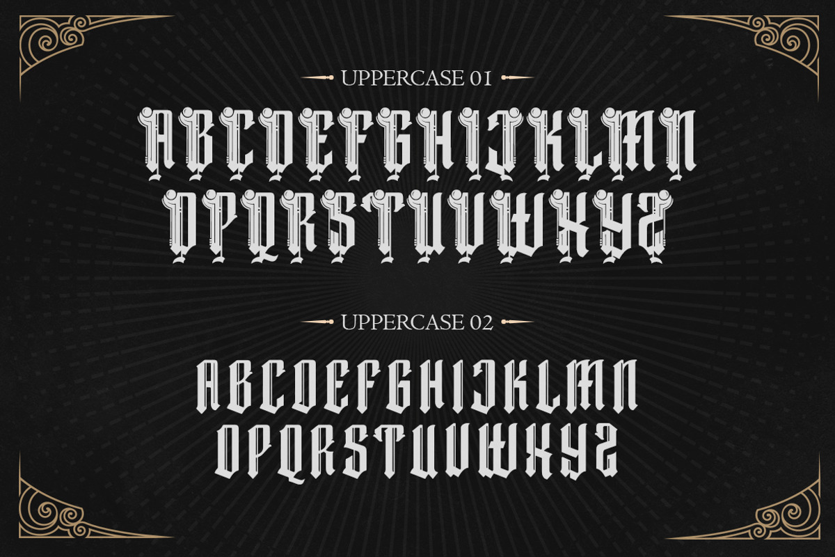 Dark Magic – Blackletter Typeface, a Blackletter Font by Typefactoryco (Photo 3 of 10)