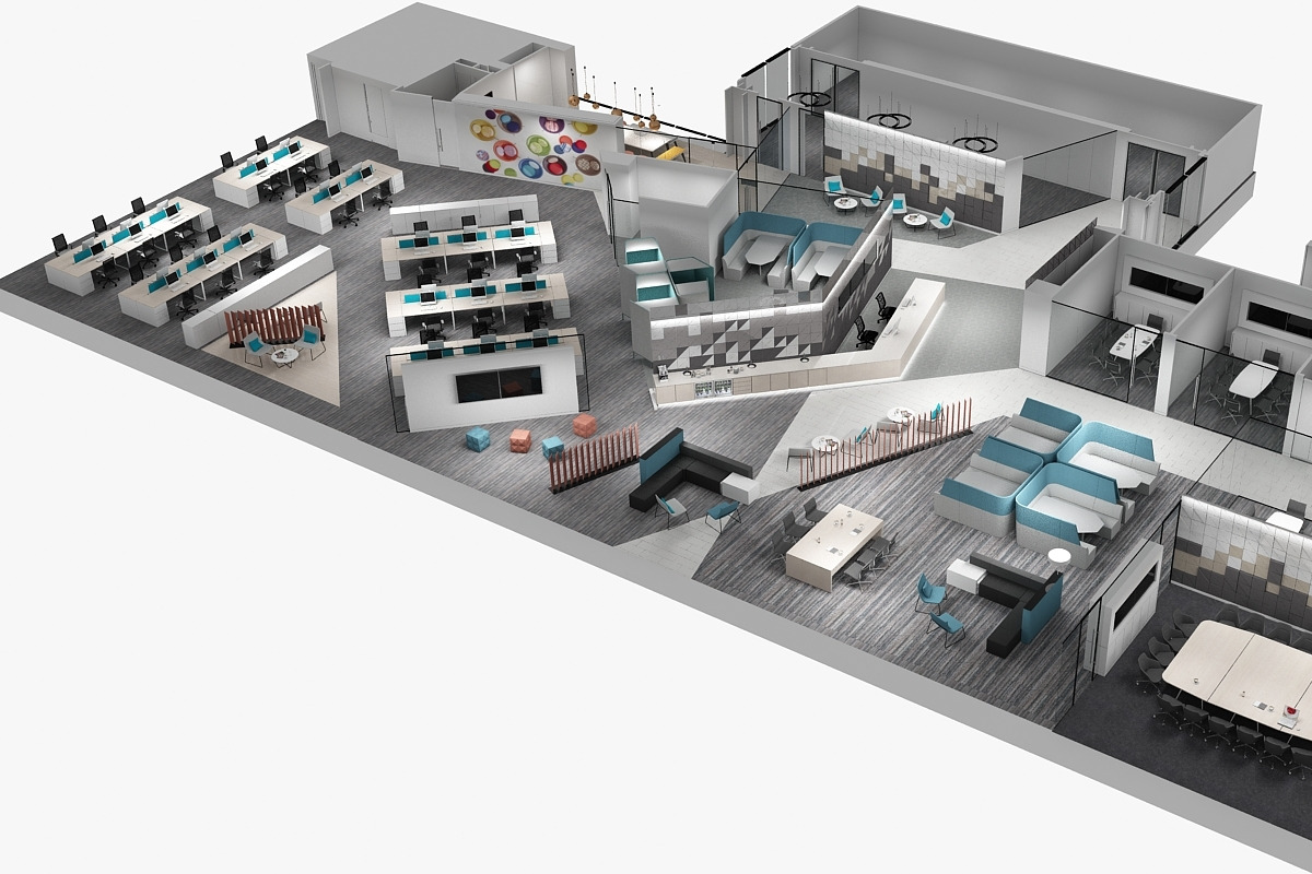 Full Office Interior 26, an Architecture 3D Model by Giimann (Photo 1 of 23)
