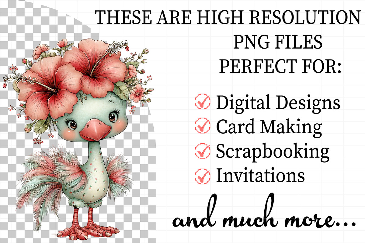 Whimsical Summer Flamingo Clipart PN, an Illustration by Daily.Designs (Photo 2 of 8)
