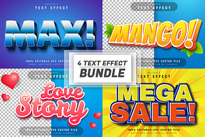 Font Text Effect 3d Editable Vol 16