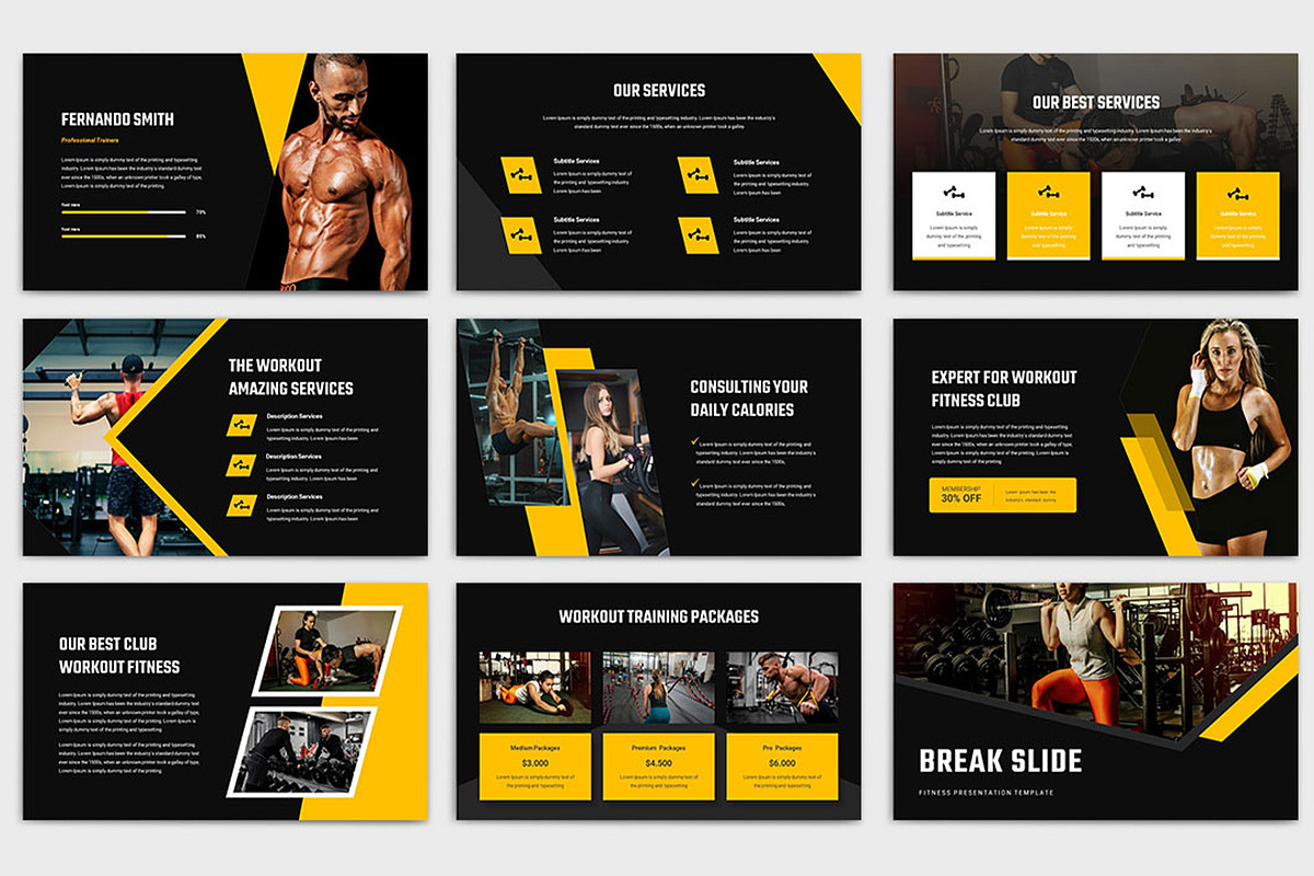 Workout Presentation Template, a Presentation Template by TypeMakers