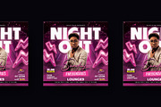 Night Club Flyer, a Flyer Template by iDoodle Studio (Thumbnail 3 of 4)