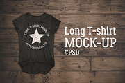 Long T-shirt MockUp, a Shirt Mockup by kulturrrno (Thumbnail 1 of 4)