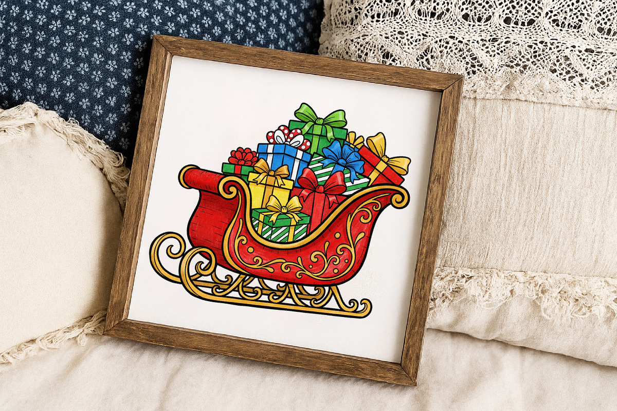Santa Sleigh with presents PNG, an Illustration by Libby Wishes (Photo 5 of 6)