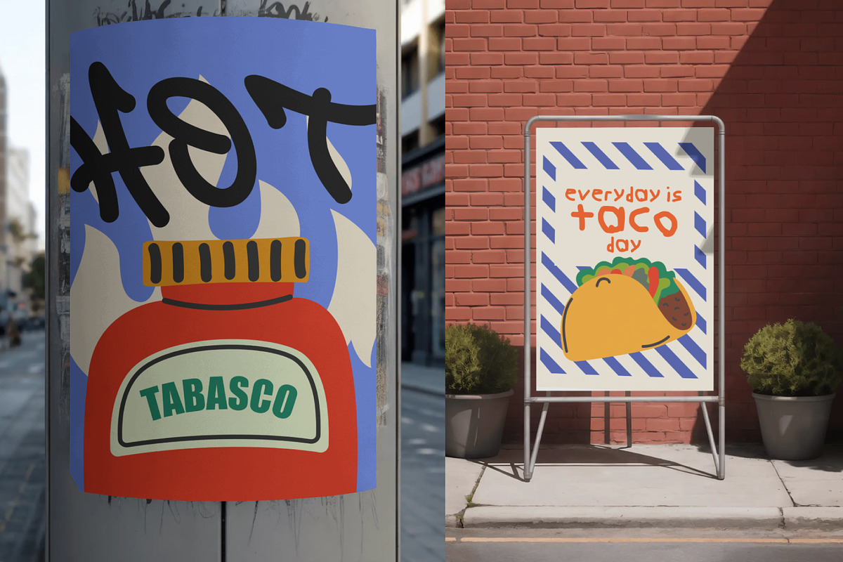 Fast Food Vector Elements, a Food Illustration by Luamor (Photo 7 of 9)