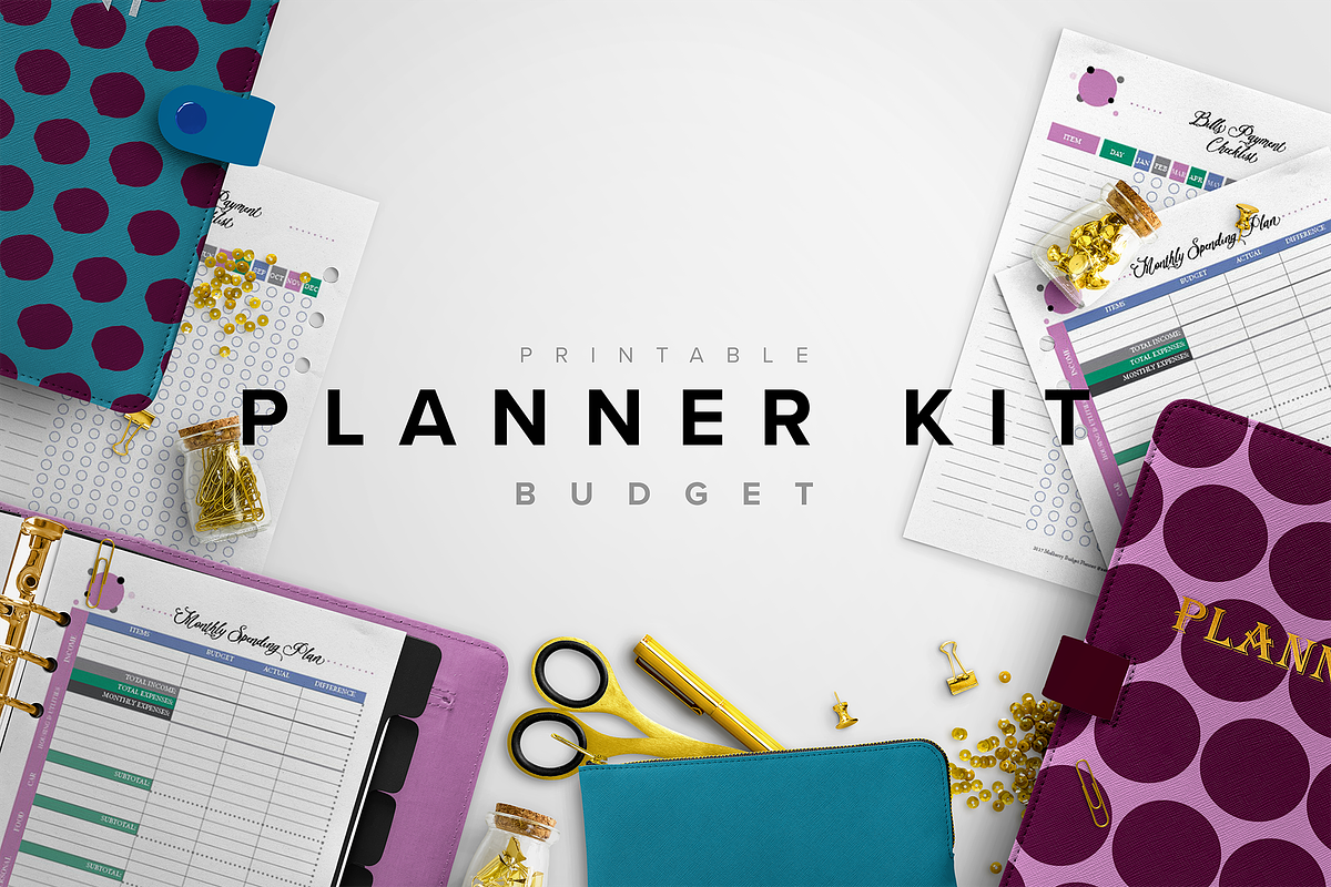Budget Planner Kit -A5, A4 & Letter, a Stationery Template by Nerdy Girl Creative (Photo 1 of 3)