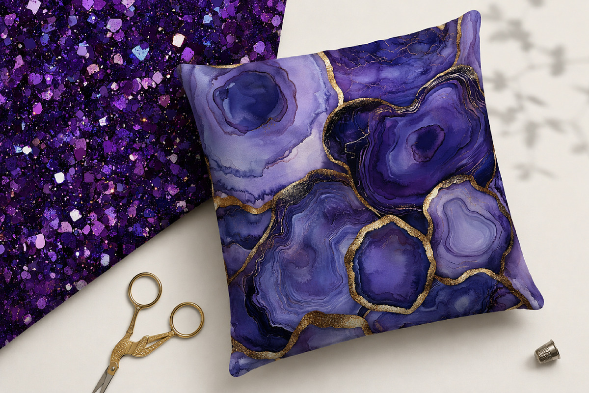 Amethyst Metallic and Stone Textures, a Pattern Graphic by Canvas Craft (Photo 8 of 9)