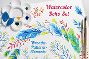 Watercolor Boho Set, an Illustration by Evgeniia Zagreeva (Thumbnail 1 of 4)