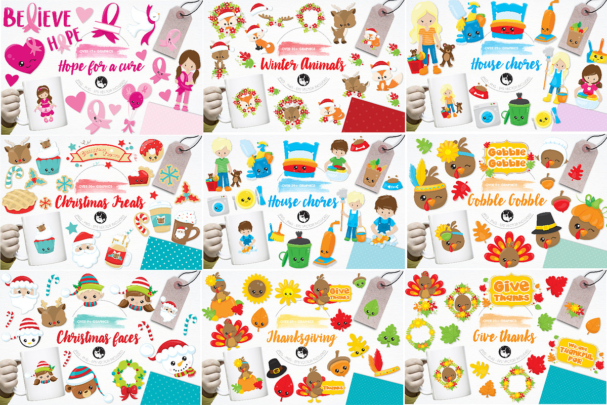 4000 in 1 - GRAPHIC GIANT BUNDLE, an Illustration by PrettyBundles (Photo 19 of 22)