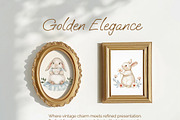 Golden Elegance Vintage Frame Mockup, a Product Mockup by NikiArts (Thumbnail 6 of 10)